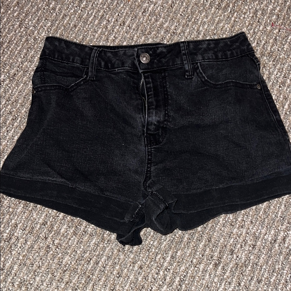 Classic Black Denim Women's Shorts